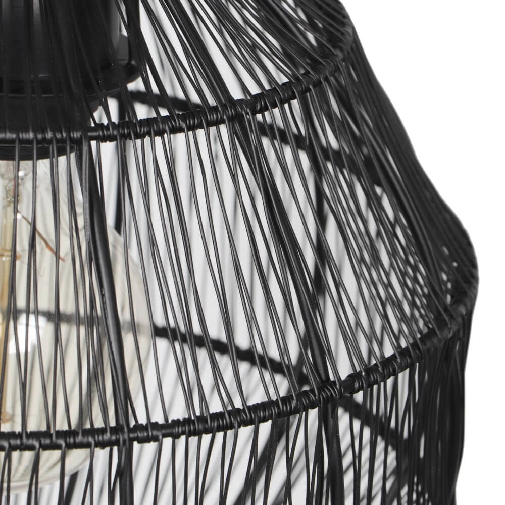 Round pendant lamp Soraya Ø 26cm - black Trio 4017807617474
