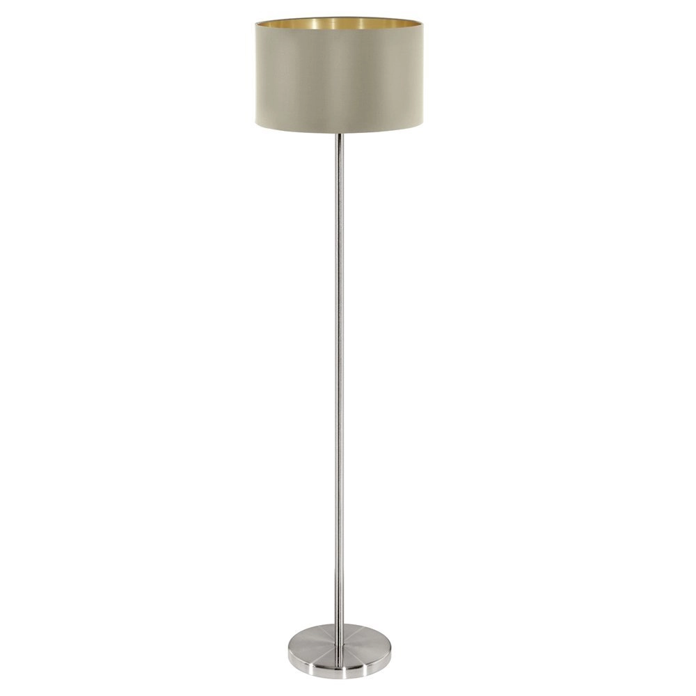 Standing lamp Maserlo 38cm metallic gray taupe with gold