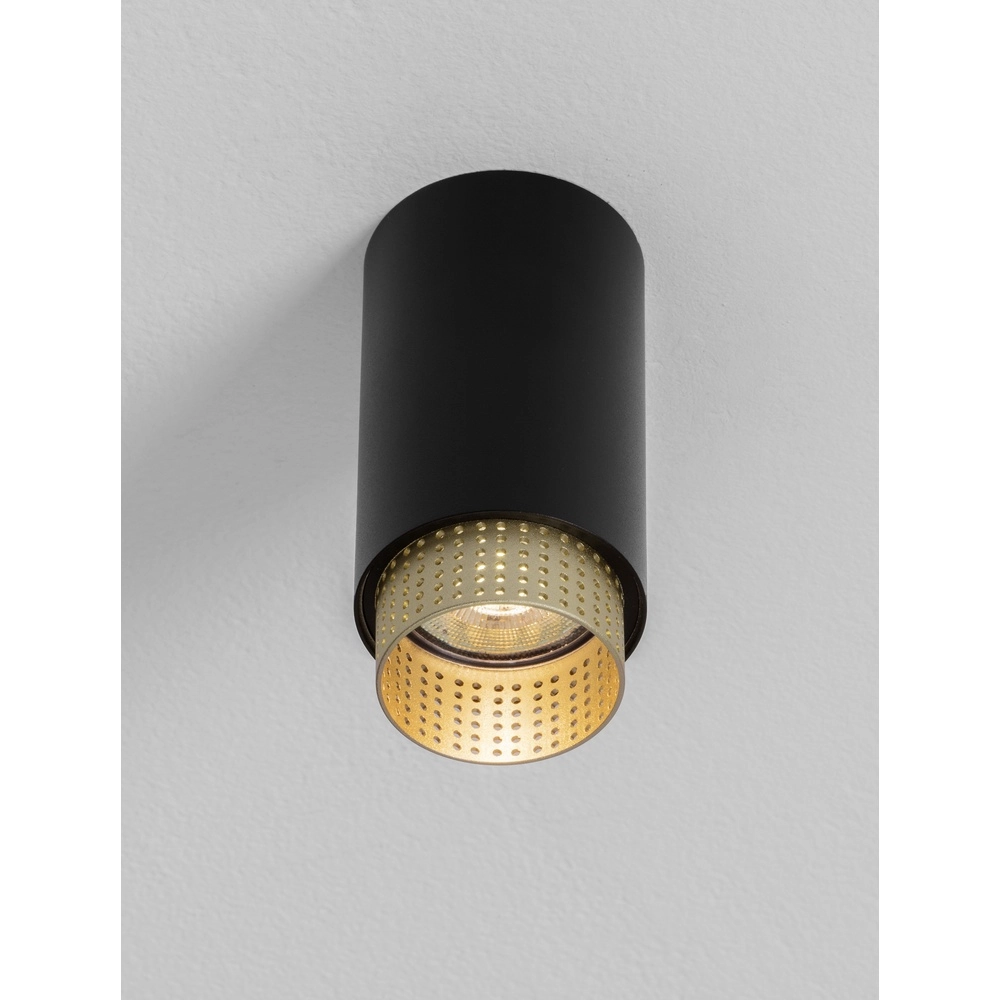 Ceiling spotlight Nessi black with gold Lyora 5212017475121