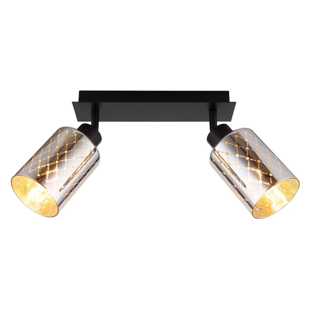 Design ceiling lamp Alonso 2-light black Globo 9007371566259