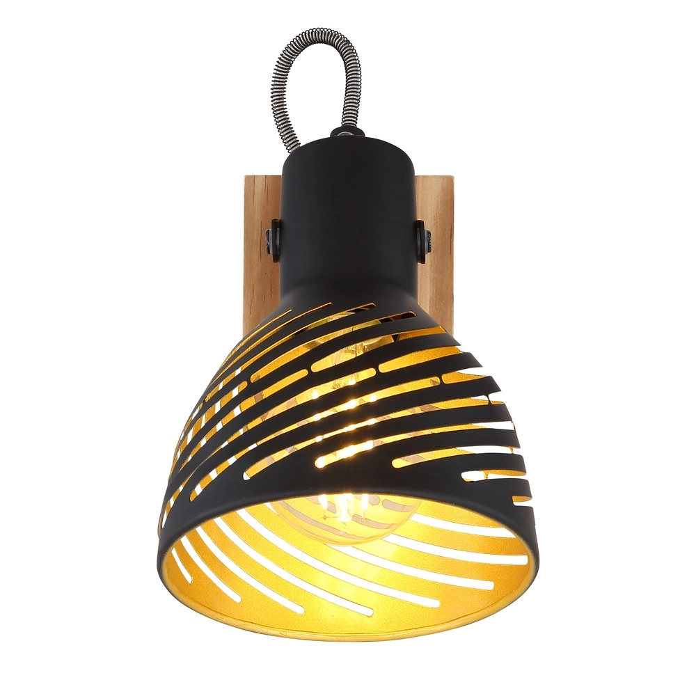 Wall lamp Lenna wood with black Globo 9007371419685