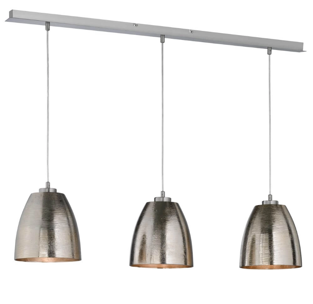 3-light hanging lamp Cannes antique nickel