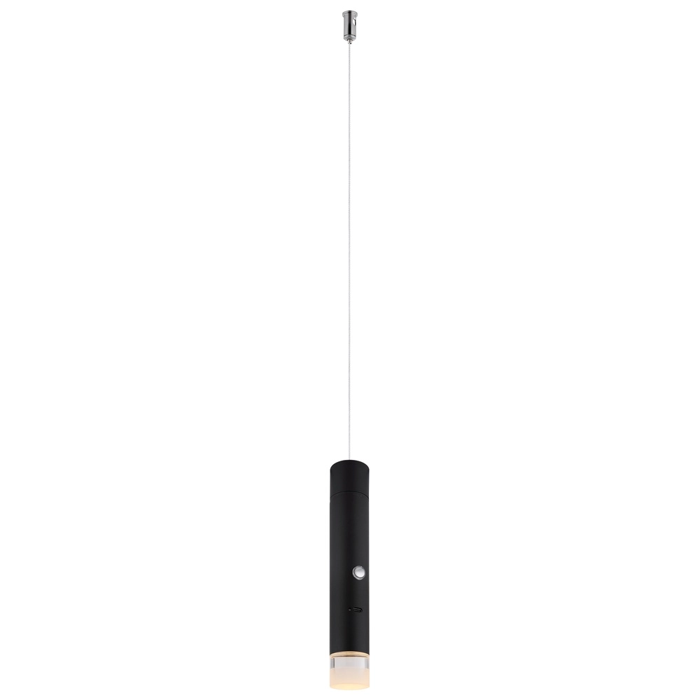 Sleek pendant lamp Pelo Black Globo 9007371575343