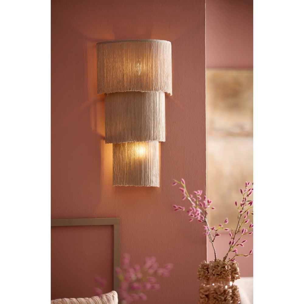 String wall lamp Malaika taupe Light & Living 8717807816407