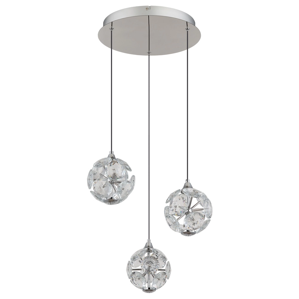 3-light pendant lamp Virina chrome Globo 9007371478255