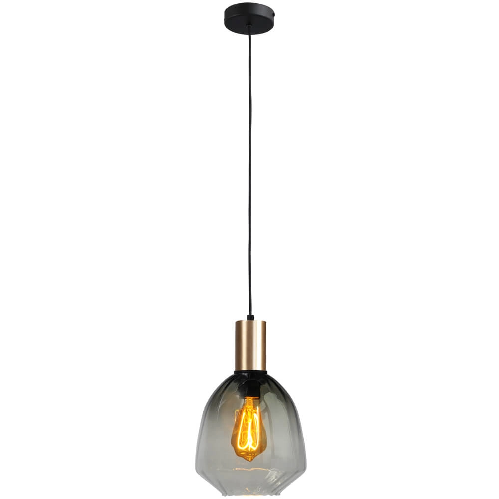 Hanging lamp gold Porto with Nicolette green glass - Ø 20cm Masterlight 8718121269269