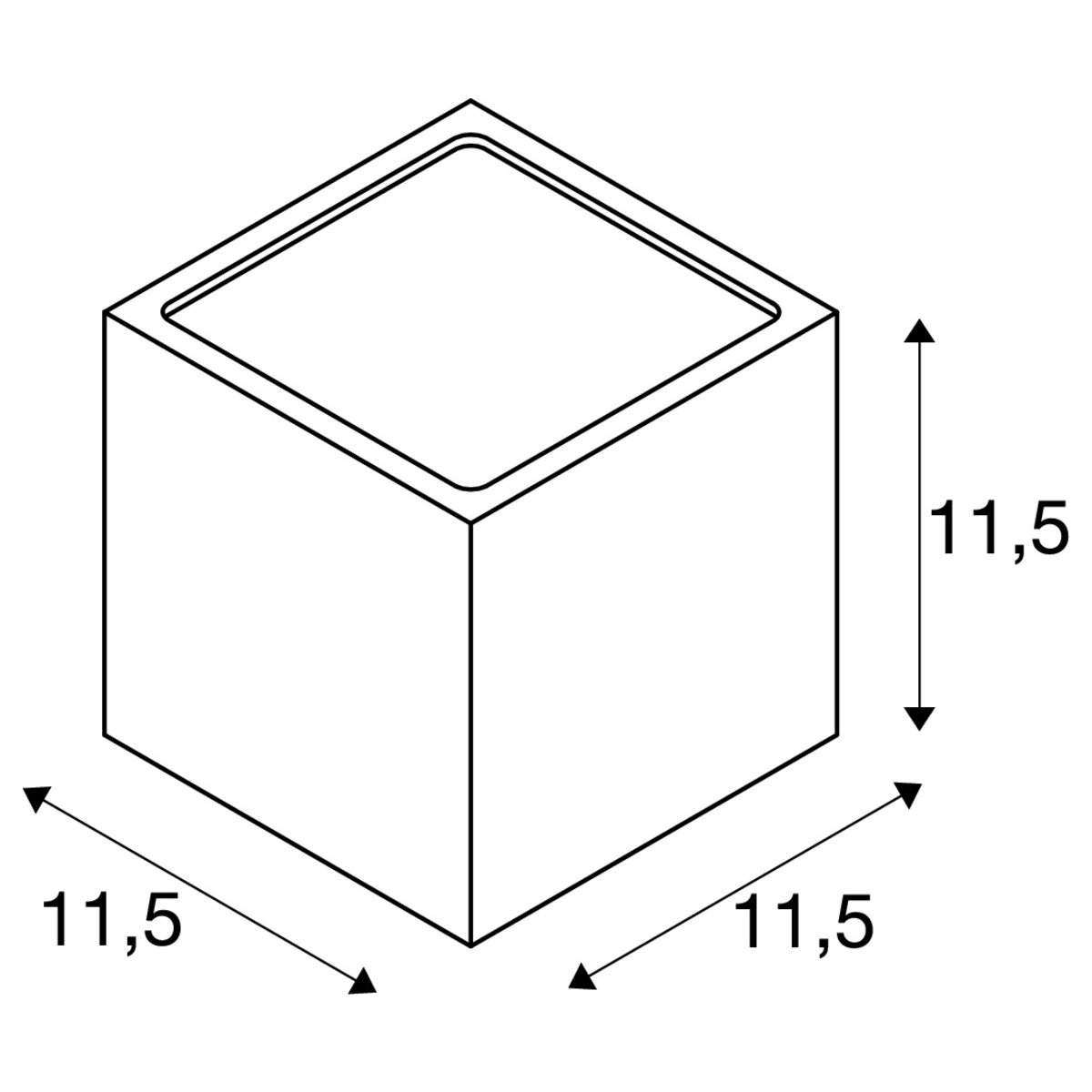 Wall lamp Sitra Cube Up - Down GX53 anthracite SLV 4024163112512