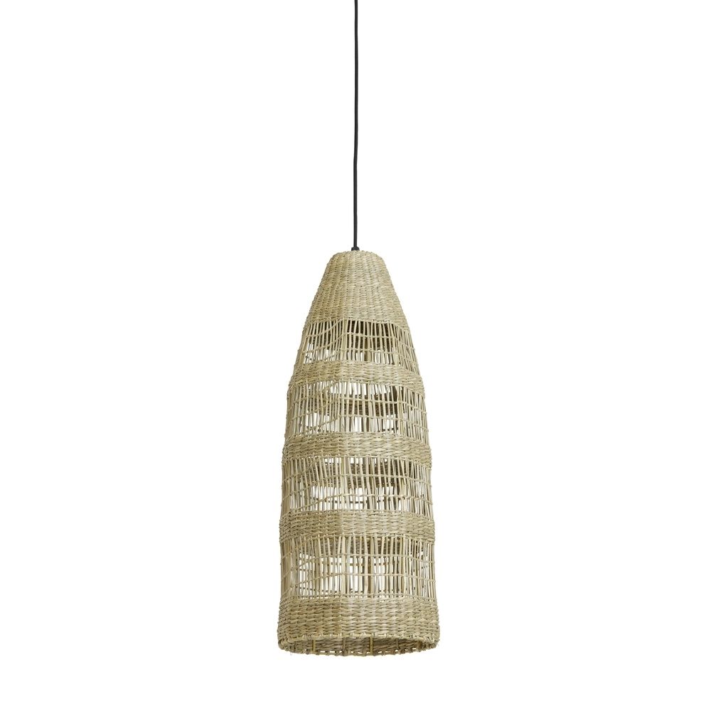 Seagrass pendant lamp Latika 42cm high - 1x E27