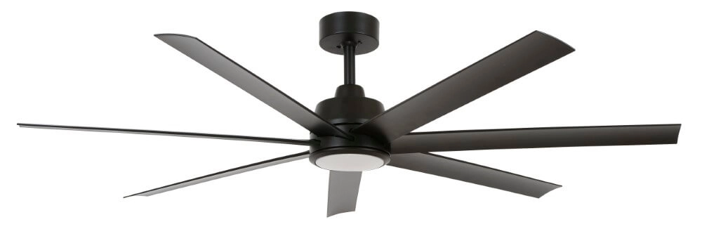 Ceiling fan black Atlanta Led Ø 142cm IP55