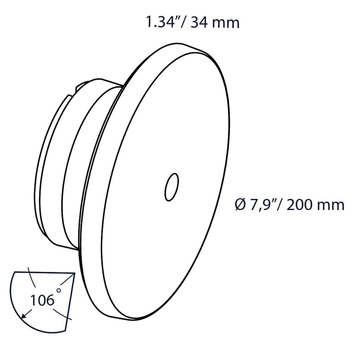 Design wall lamp DISC WALL 100-230V In-lite 8717050000000