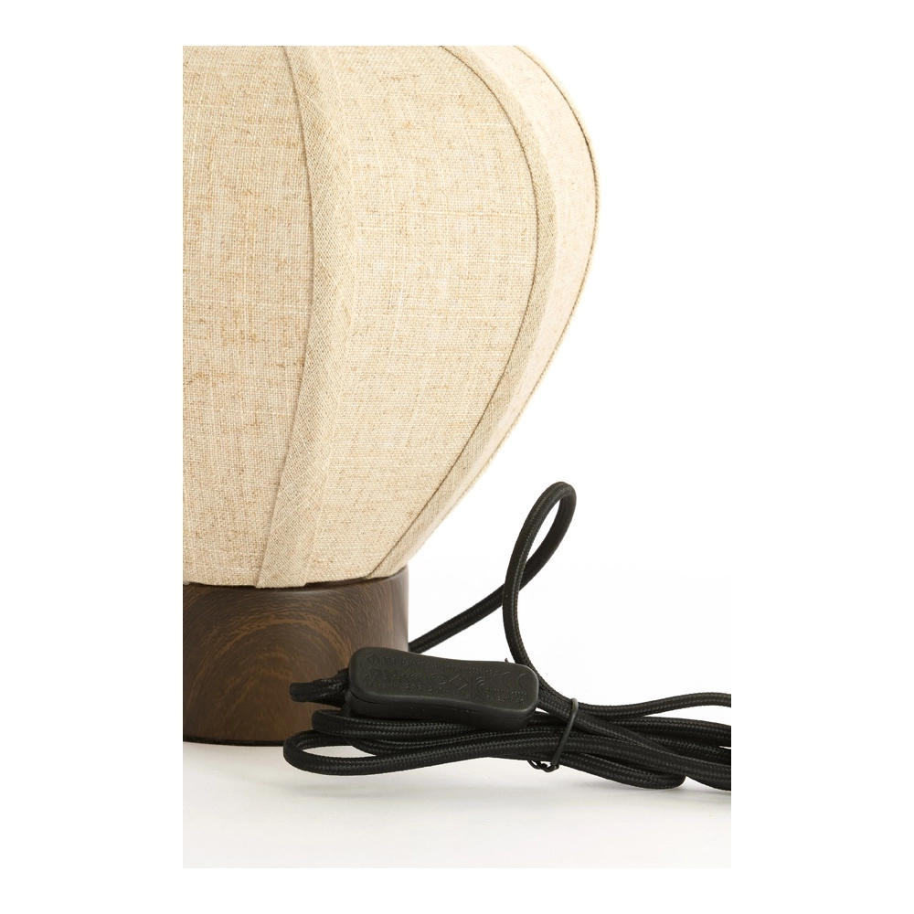 Table lamp Kyzo Ø 23cm japandi brown Light & Living 8717807843410