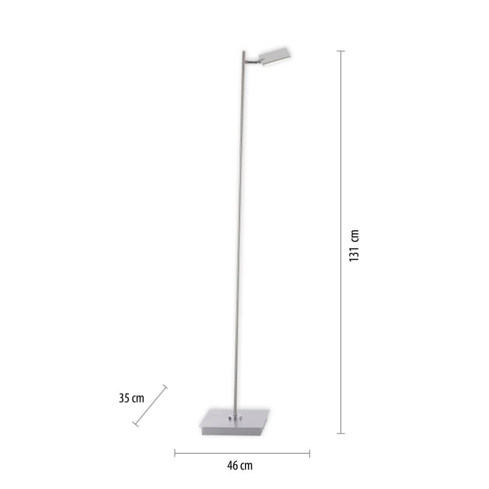 Designer floor lamp Pure Mira aluminum Paul Neuhaus 4012248365496