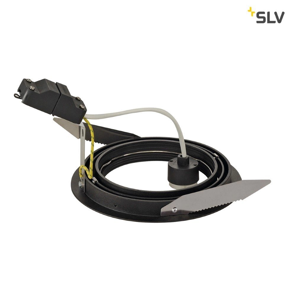 Recessed spotlight New Tria ES111 Round black with leaf springs SLV 4024163150293