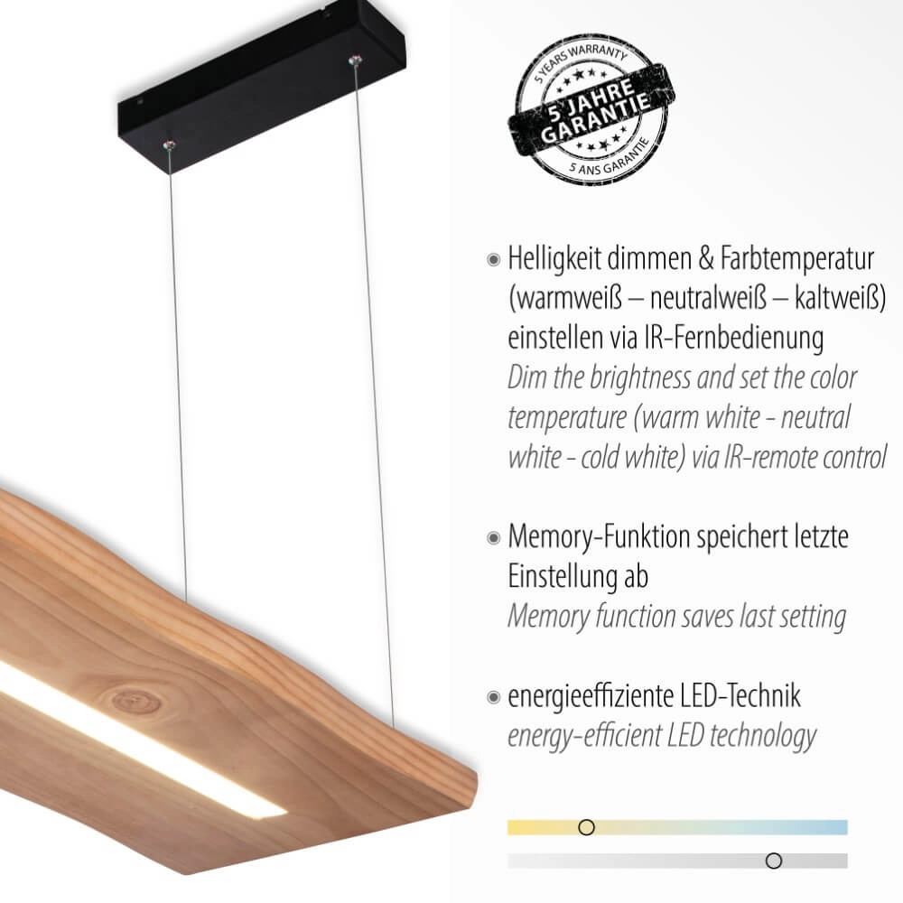 Pendant lamp Palma wood Paul Neuhaus 4012248358924