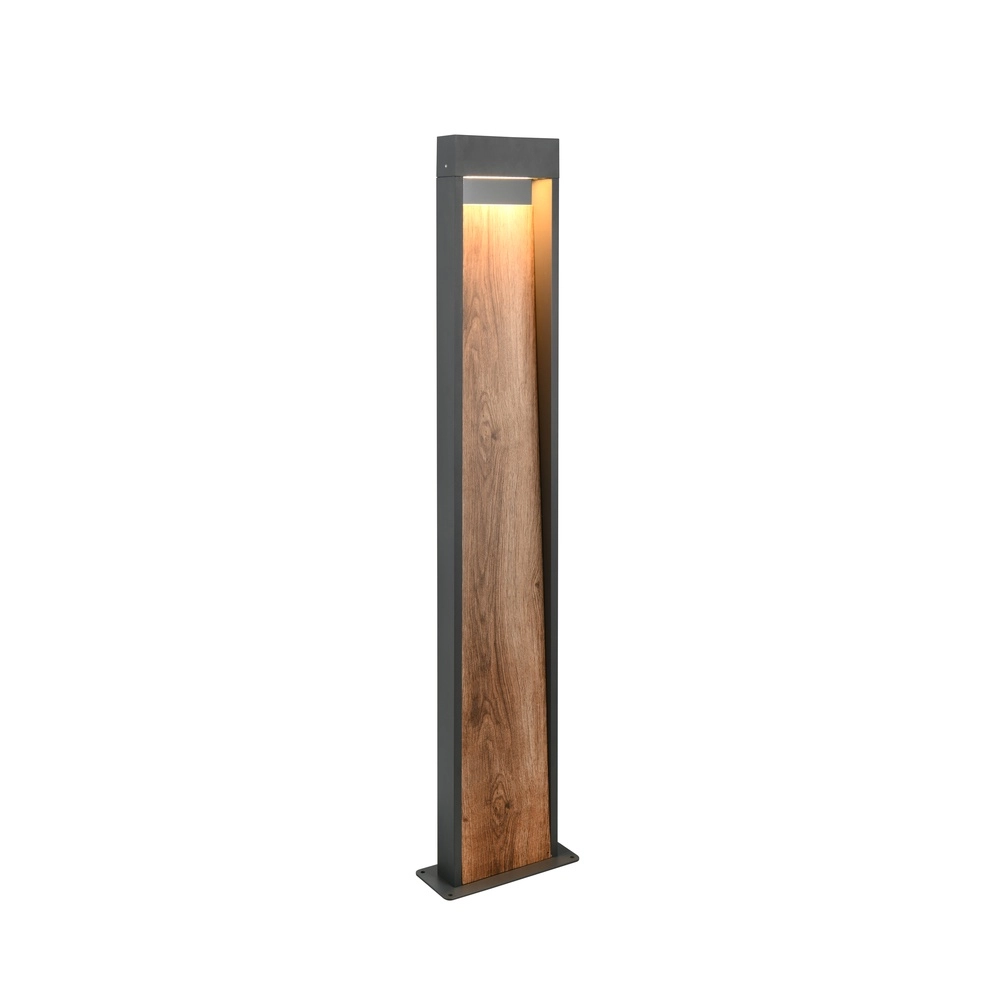 Floor lamp Salmon Grey with wood 100cm