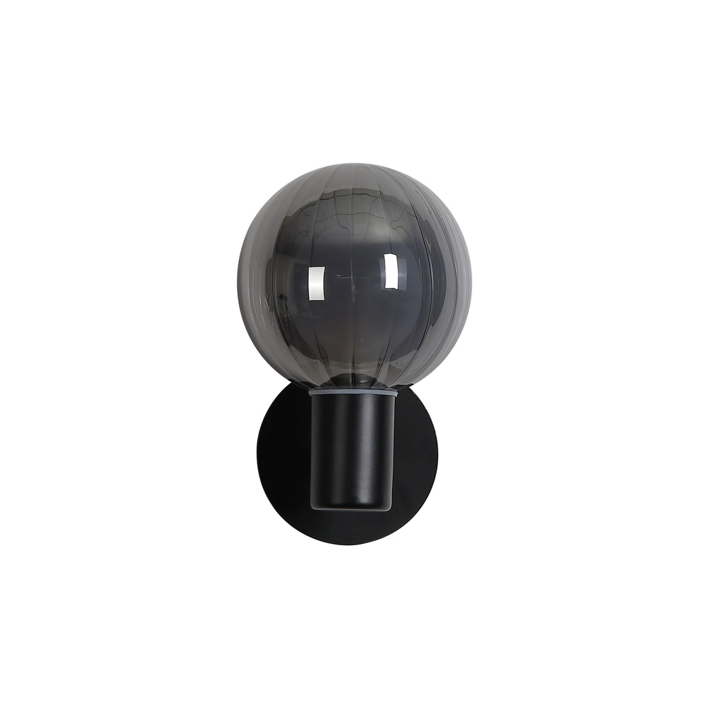 Wall lamp Luminsphere black single Searchlight 5053423297392