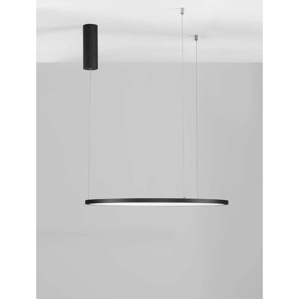 Round pendant lamp Tarquin black Ø 60cm Lyora 5212017438263