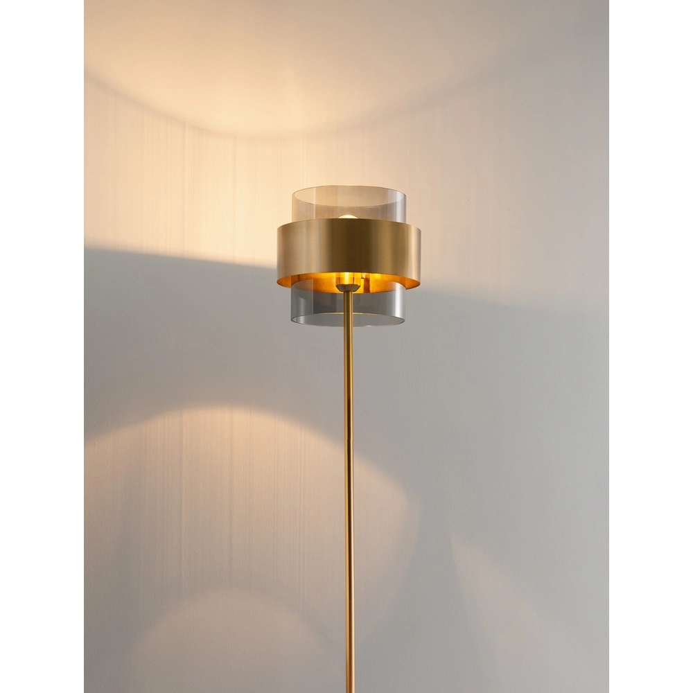 Floor lamp Sianna black with gold Lyora 5212017431059