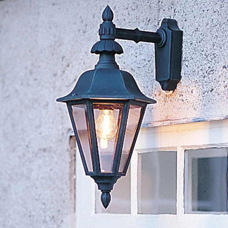 Classic wall lamp Pallas Down 31cm black KonstSmide 7318304837509