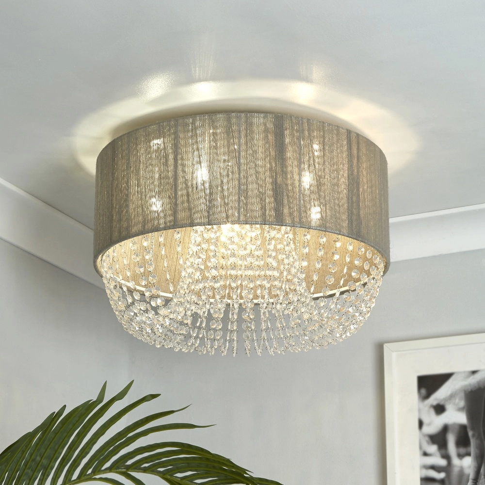 Ceiling lamp Bellano chrome Ø 50cm Searchlight 5053423306858