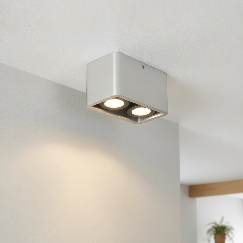 Double surface-mounted spot Bronx gray