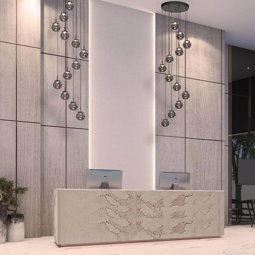Vide pendant lamp Bollique Black 12-lights Steinhauer 8712746177930