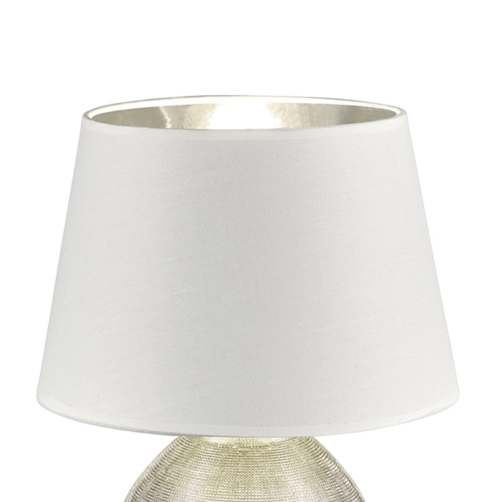 Table lamp Luxor 35cm silver with white Trio 4017807346015