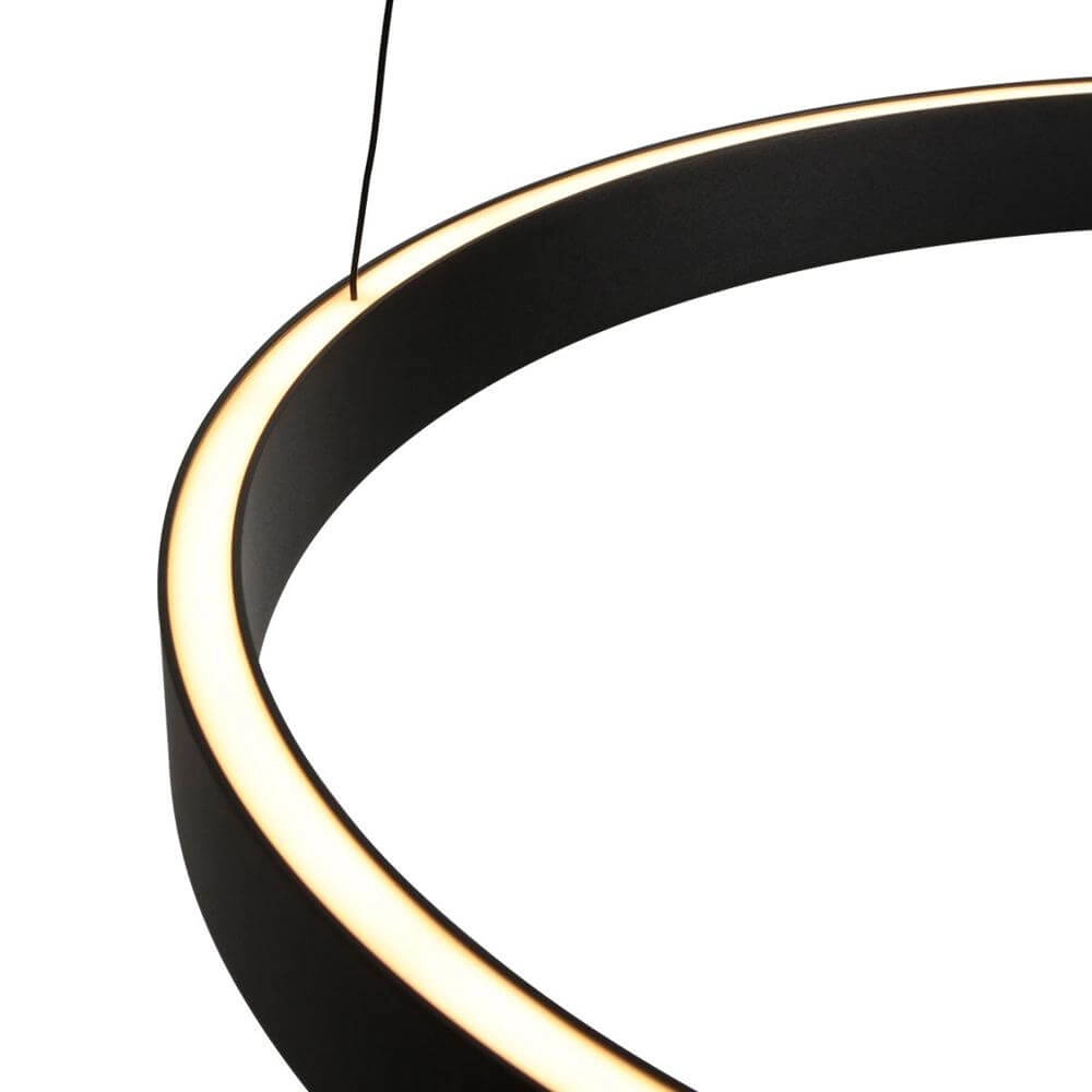 Modern pendant lamp Mykty black Ø 60cm Steinhauer 8712746178203