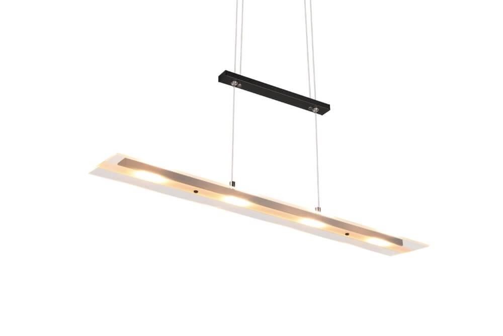Glass pendant lamp Milos black Trio 4017807588286