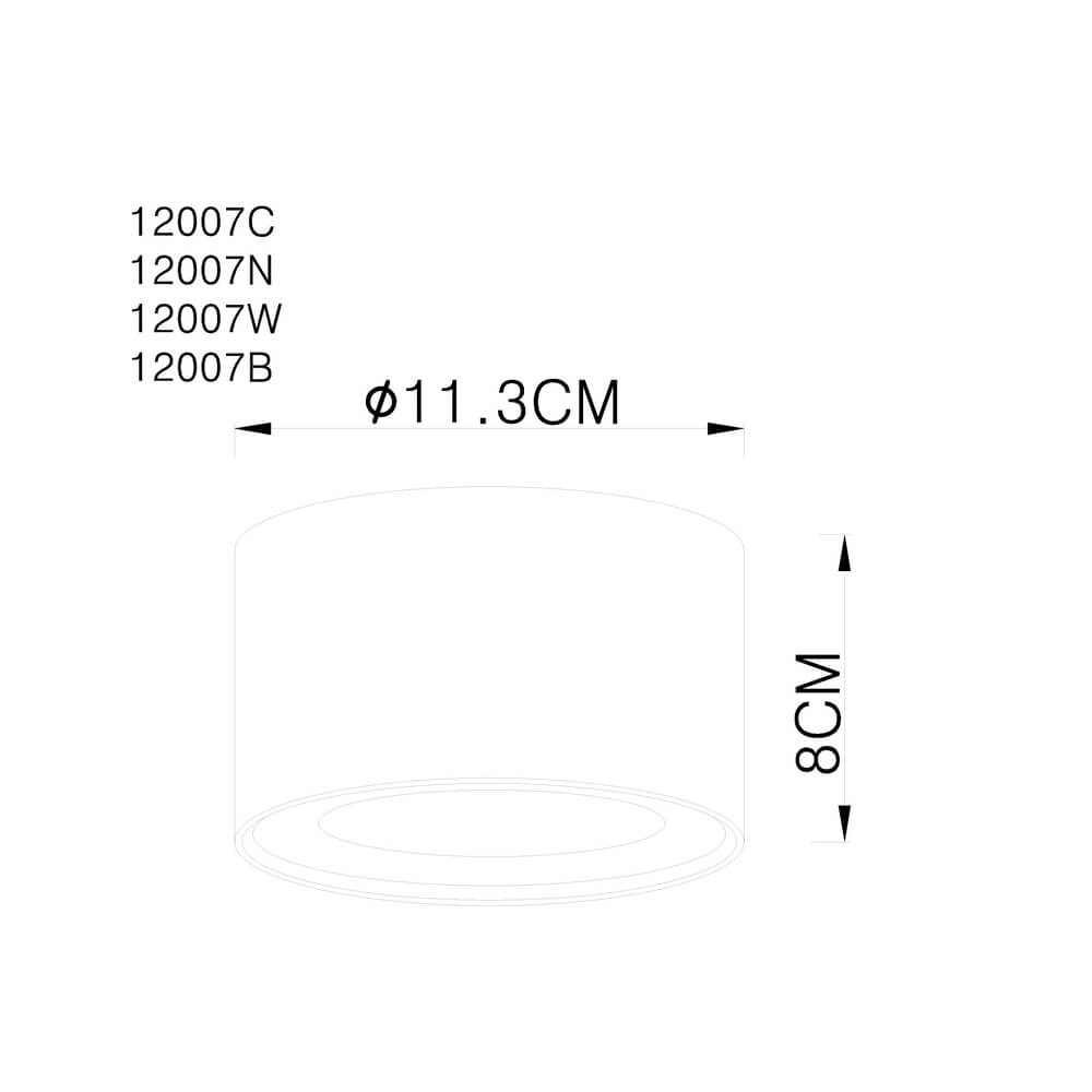 Ceiling lamp Serena Ø 11.3cm black Globo 9007371402144