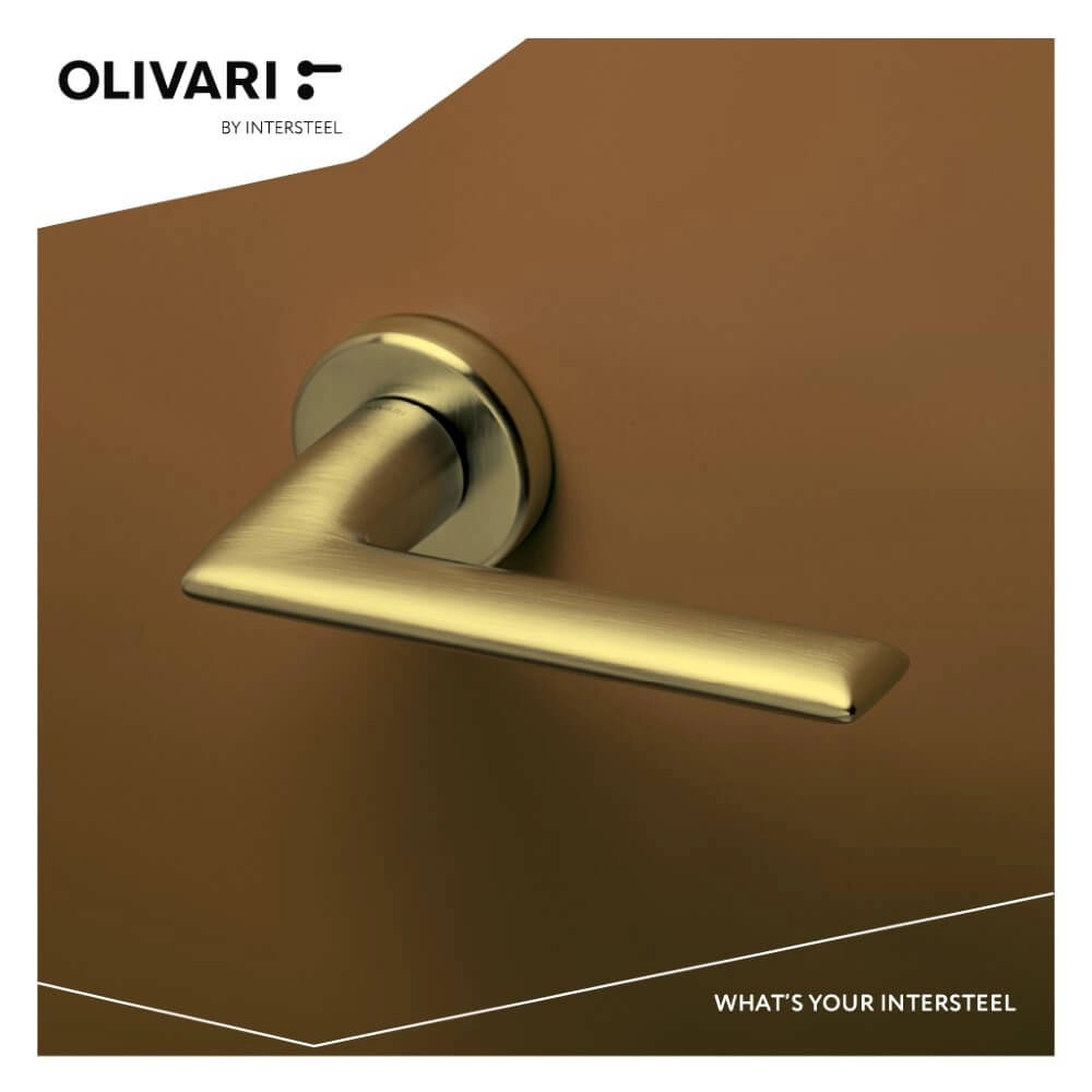Design door handle Tecno brass mat Olivari 8714186478233