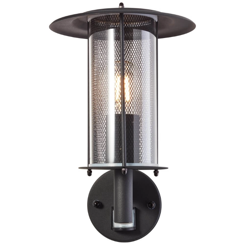 Black outdoor lamp Detroit with sensor Brilliant 4004353403224