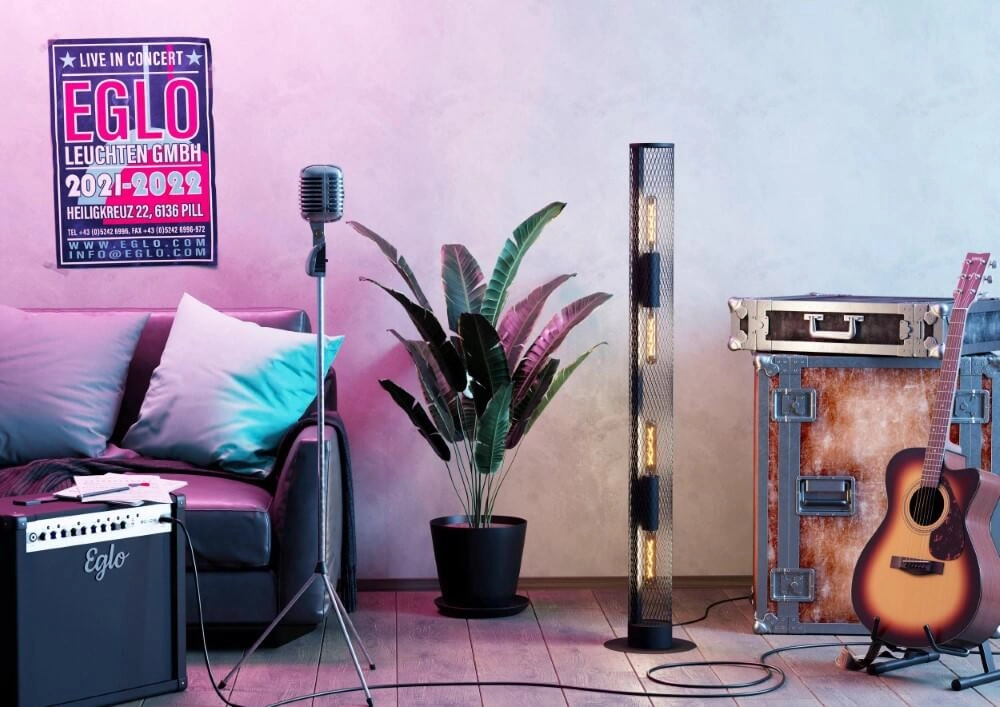 Floor lamp Redcliffe black Eglo 9002759435370