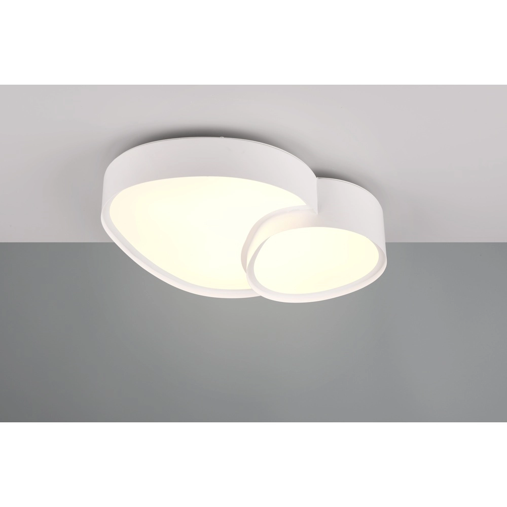 Organic ceiling light Rise 43.5cm white Trio 4017807600575