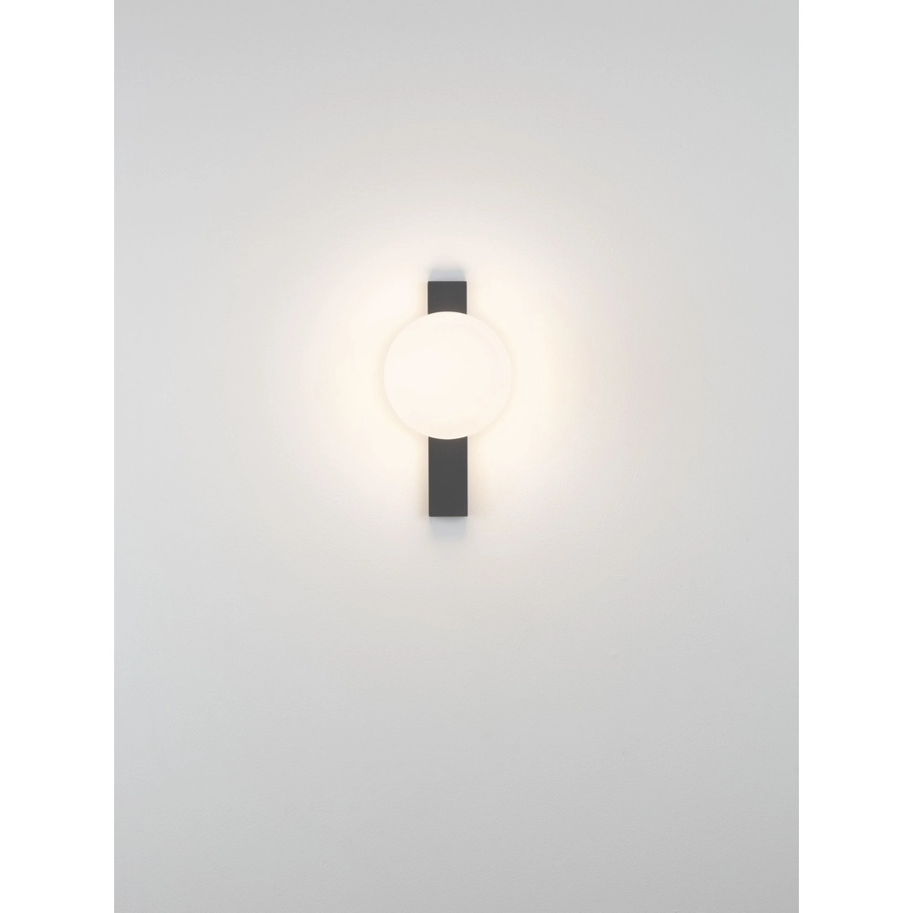 Unique wall lamp Remi black with white sphere Lyora 5212017494467