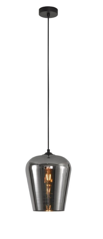 Hanging lamp Tombo titanium glass Ø 23cm