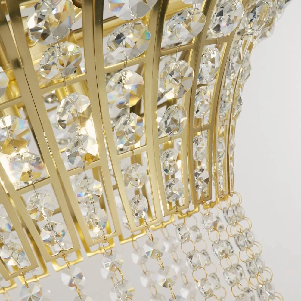 Round hanging lamp Gemma gold Searchlight 5053423249957