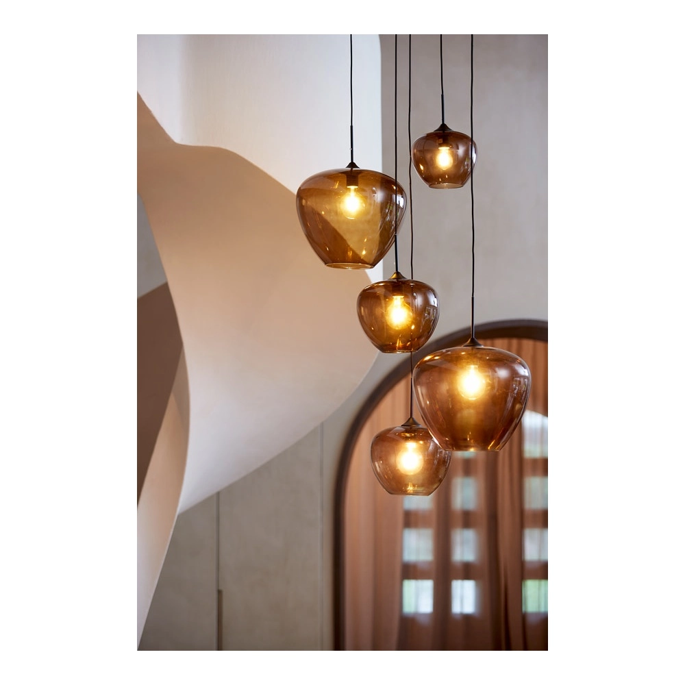 Pendant lamp Mayson Ø 30cm amber Light & Living 8717807614188