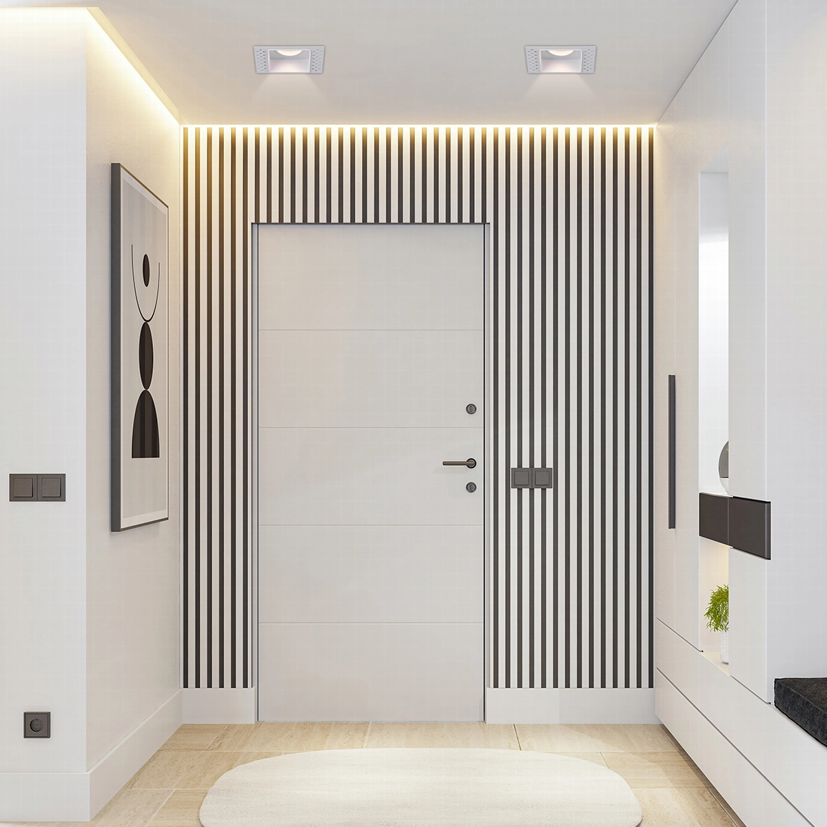 Recessed spotlight Zelda square white Lyora 5053423316208