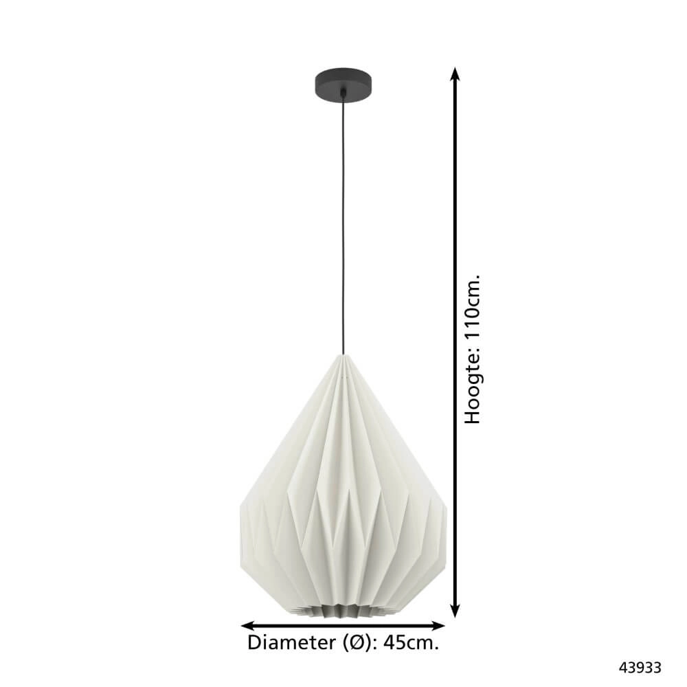 Japandi pendant lamp Minting Ø 45cm Eglo 9002759439330