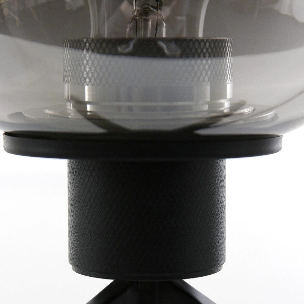 Glass table lamp Reflexion 14cm black with smoke glass Steinhauer 8712746132625