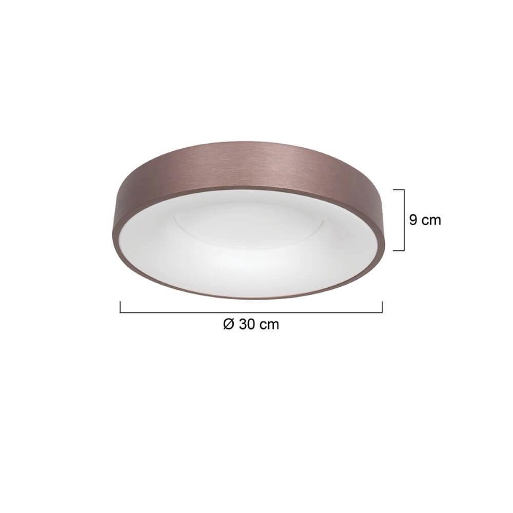 Bronze LED ceiling lamp Ringlede Ø 30cm Steinhauer 8712746167429