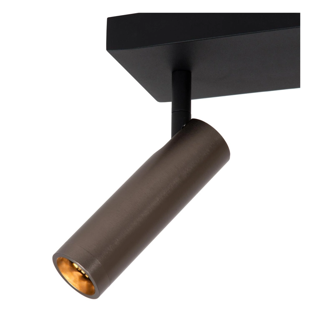 Sleek ceiling lamp Grado 2-light metallic grey Lucide 5411212221711