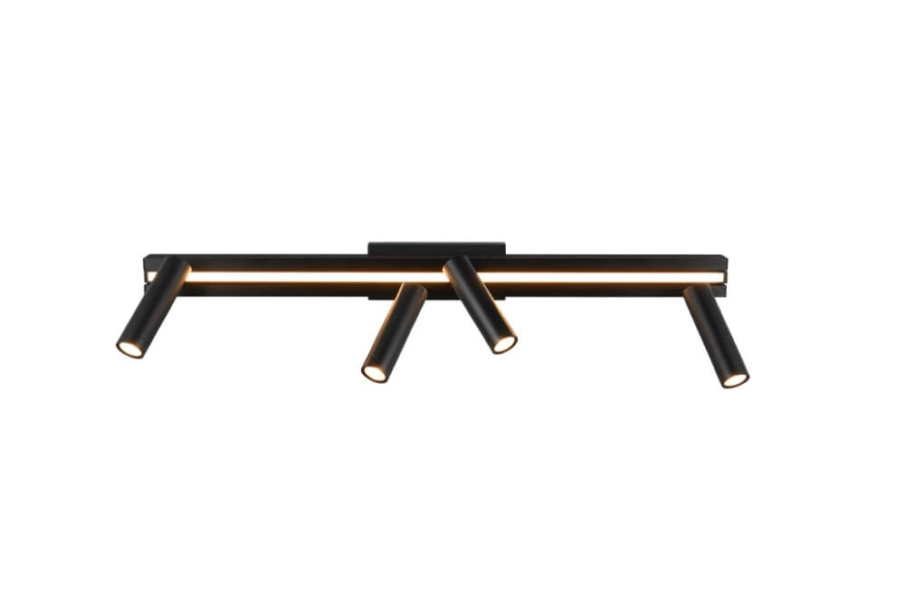 4-light LED spot Zeno black Trio 4017807622904