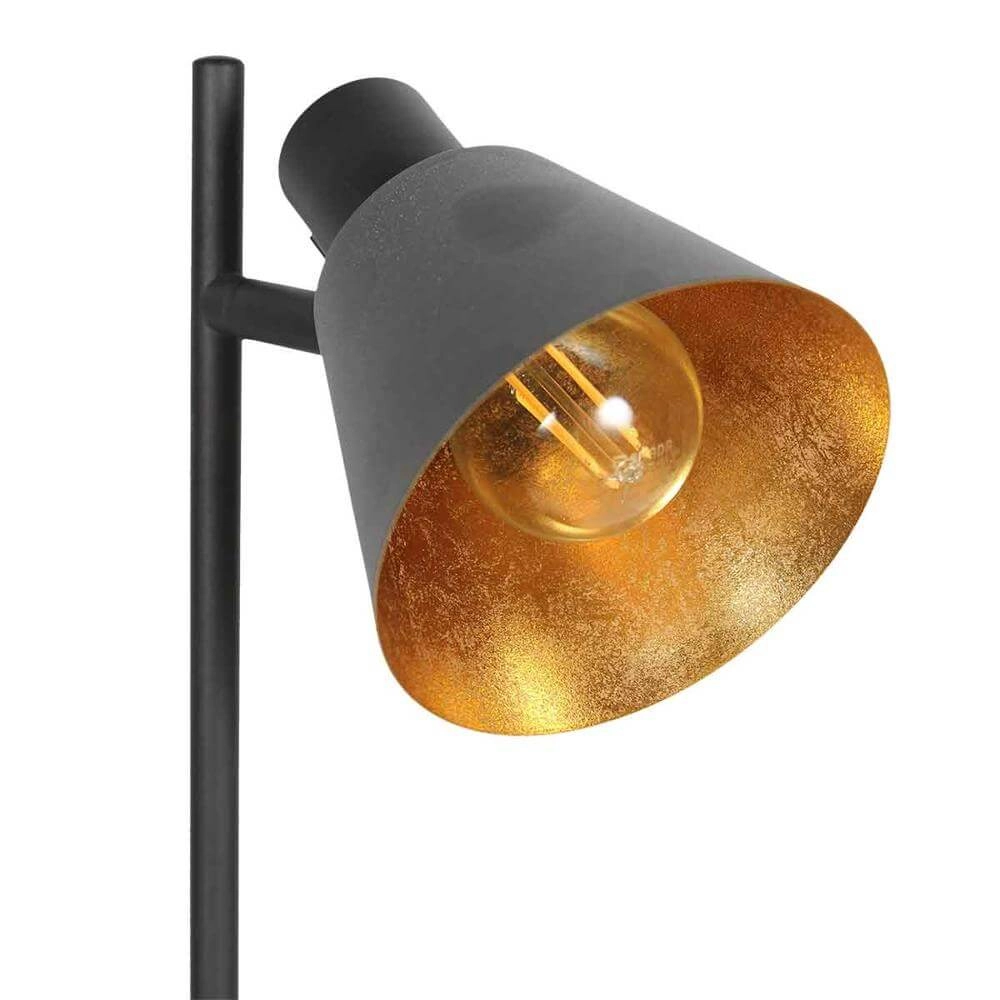 Table lamp Oeroe black with gold Steinhauer 8712746176353