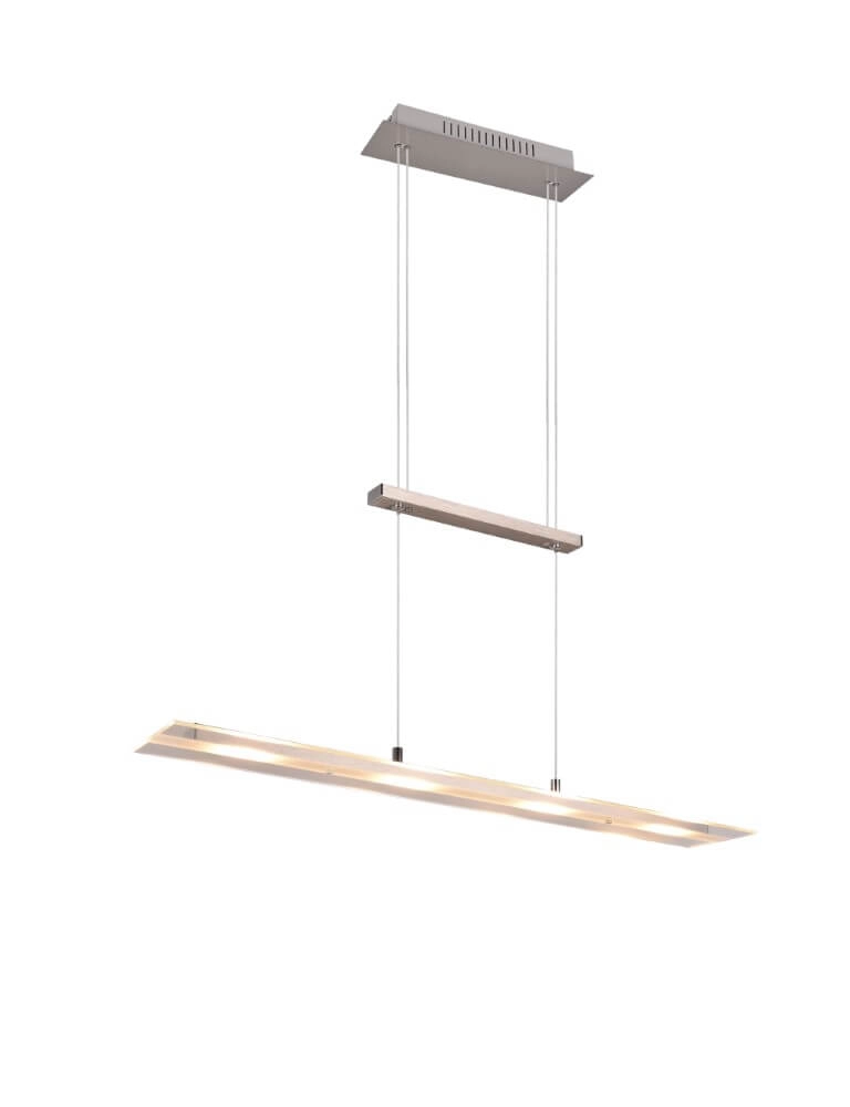 Glass pendant lamp Milos nickel Trio 4017807588262