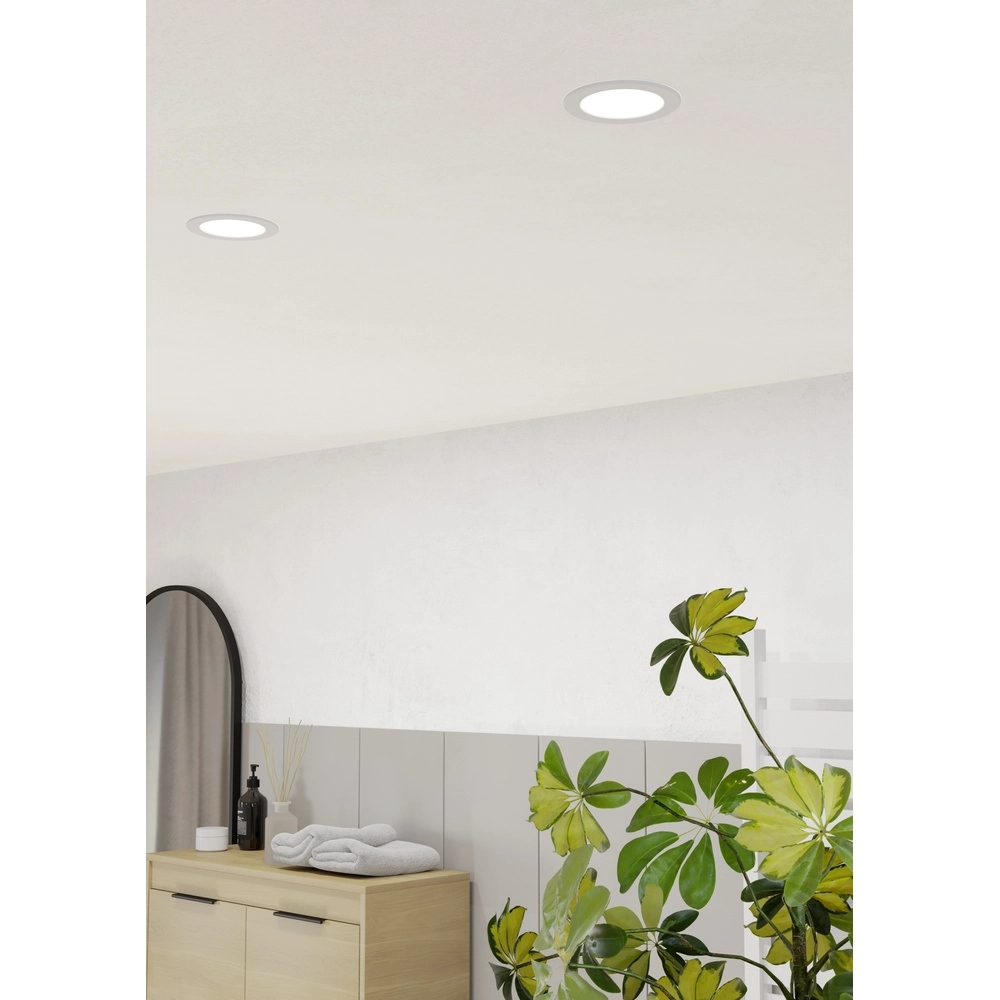 IP44 recessed lamp Fueva 6 round - white - Ø 11,9cm Eglo 9008606330942
