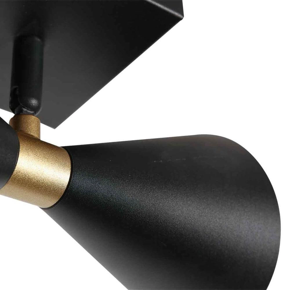 Design ceiling lamp Preto Black with Gold Double Steinhauer 8712746176292