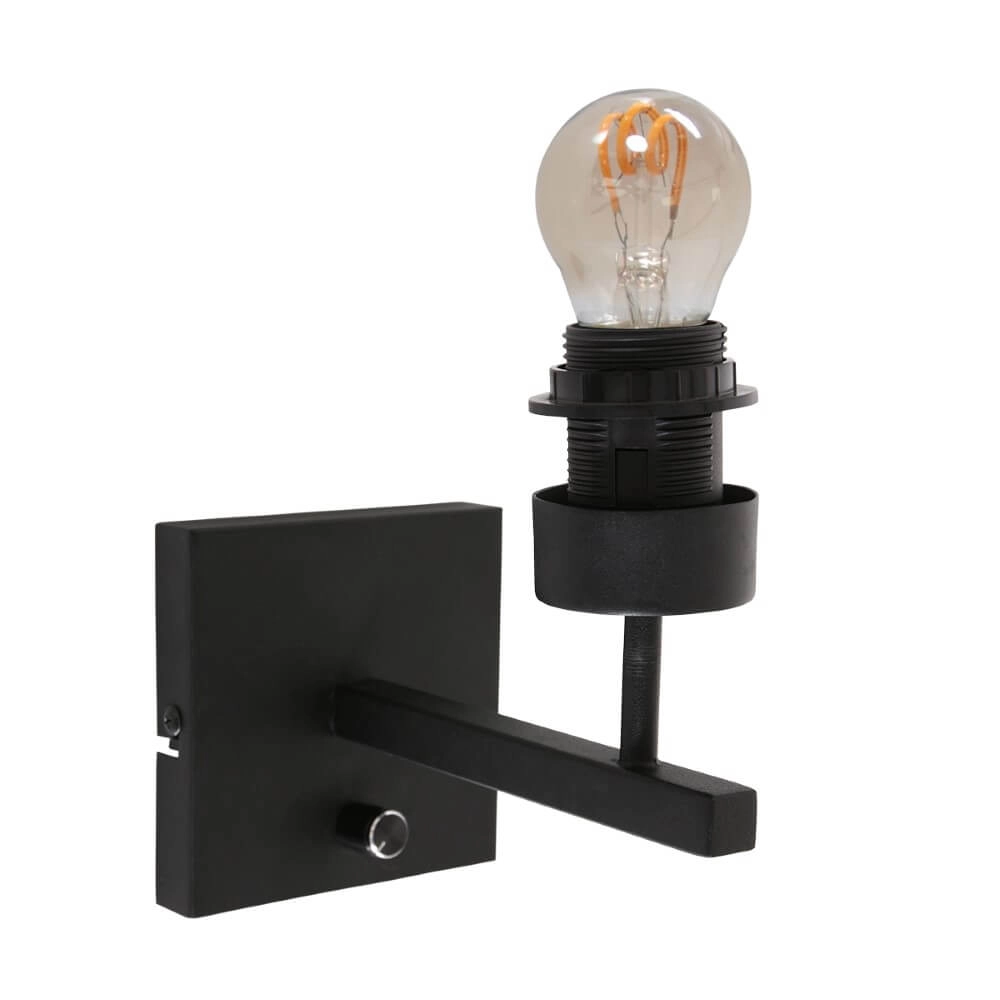 Velvet wall lamp Stang blue with black Steinhauer 8712746147391