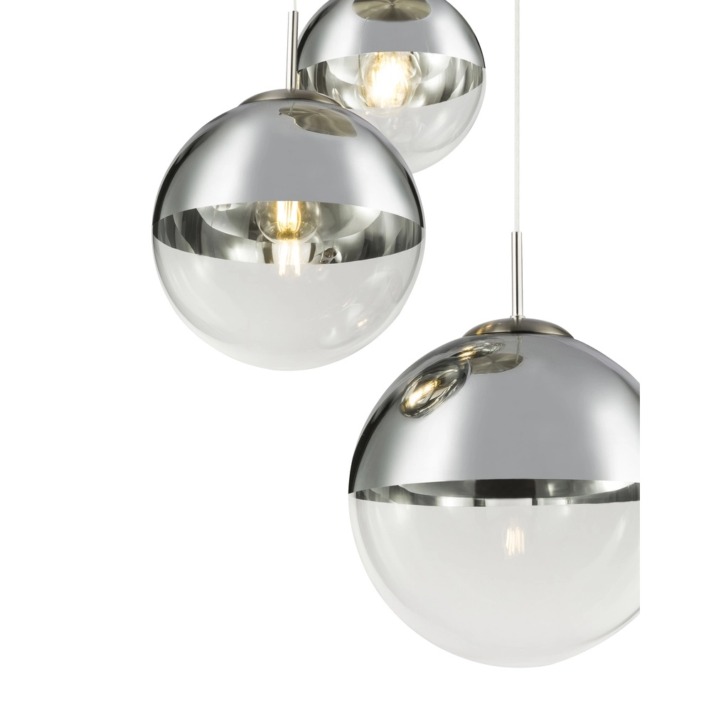 3-light pendant lamp Varus nickel Globo 9007371383443